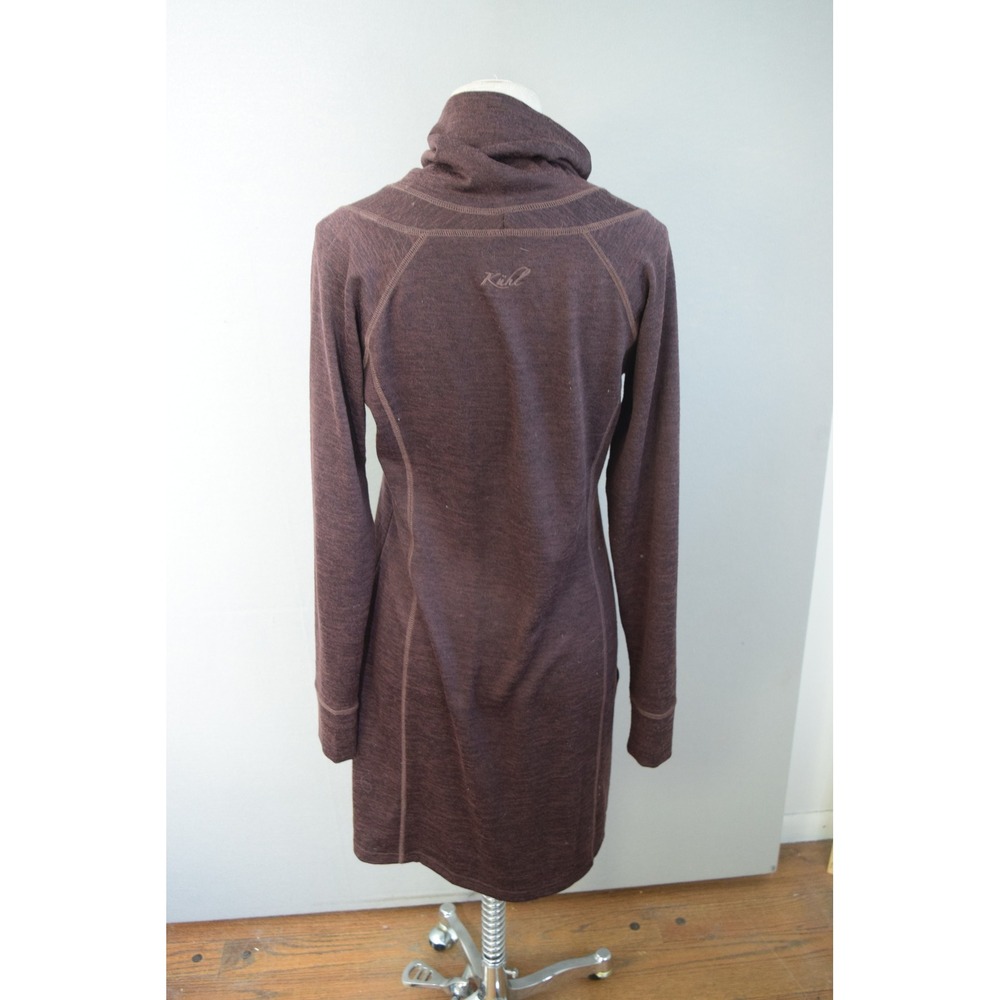 Kuhl Lea Dress Small Brown Cowl Neck Long Sleeve Pockets Outdoors Women Hiking - Picture 3 of 5